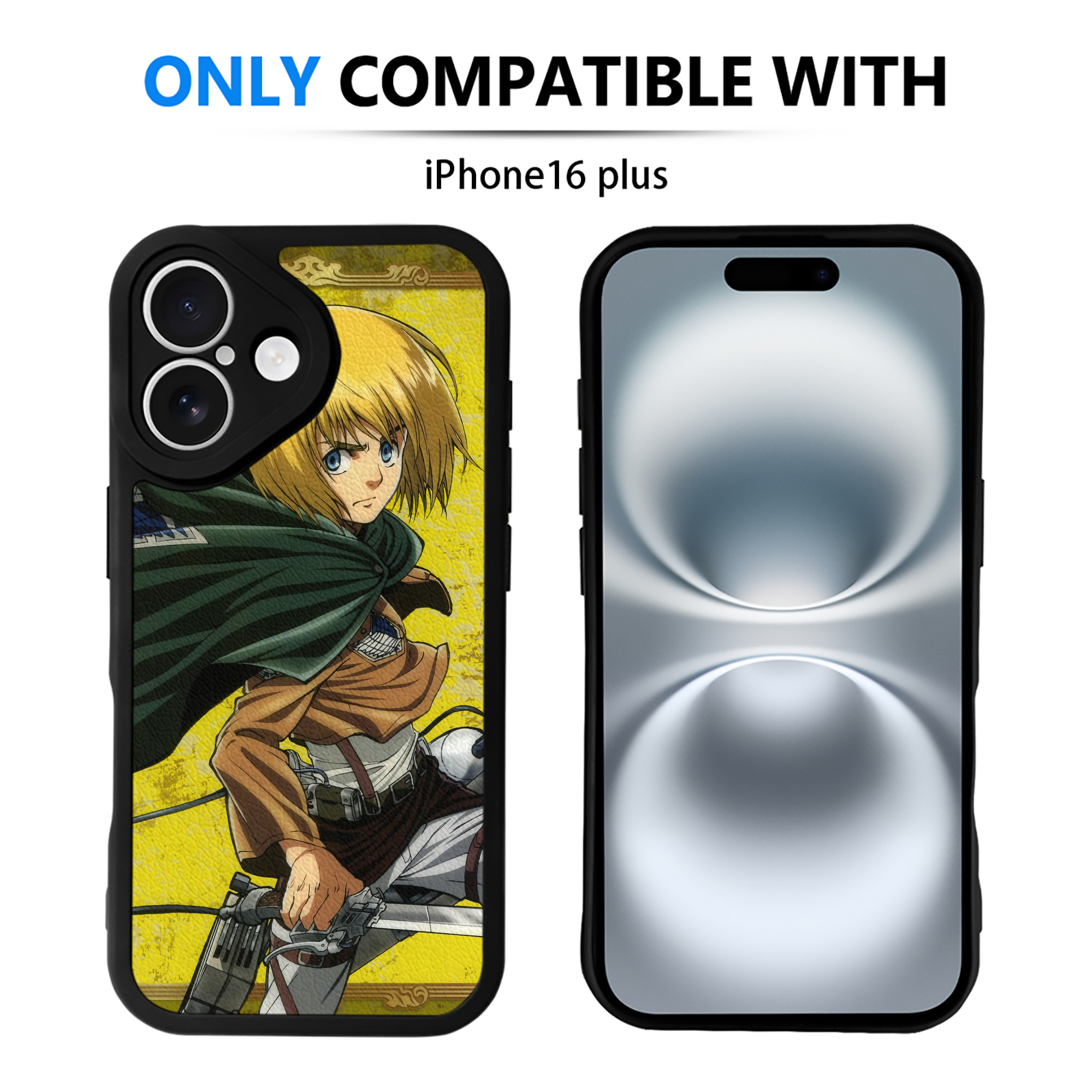 （画像用） 進撃の巨人 Attack on Titan 【iPhone 16シリーズ対応】シリコンスマホケース（レザー調） 材質：シリコン